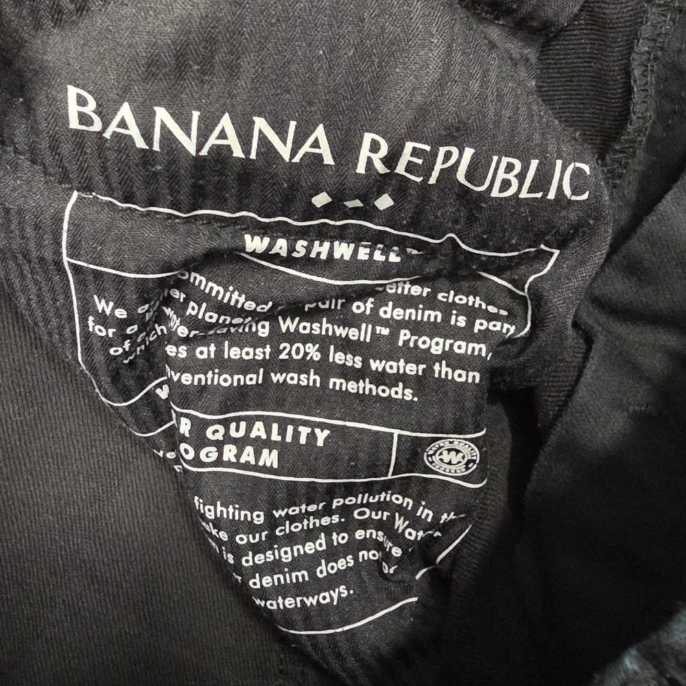 Banana Republic Travel Jean Mens 32x30 Slim Fit‎ Black Washwell Denim Pants